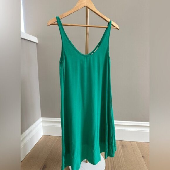 Wilfred by Aritzia Emerald Green Silk Cami Dress – Size XXS (Relaxed Fit) - Picture 7 of 8